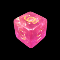 TDSO Confetti Hot Pink & Gold D6 Dice