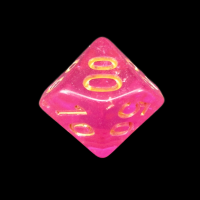 TDSO Confetti Hot Pink & Gold Percentile Dice