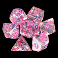 TDSO Confetti Superstar Blue & Pink 7 Dice Polyset