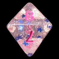 TDSO Confetti Superstar Blue & Pink D8 Dice