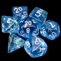 TDSO Confetti Teal & Gold 7 Dice Polyset