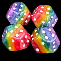 DodecaD4 Layer Rainbow 12 Sided Spot D4 Dice Set (4)