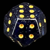 DodecaD6 Galaxy Glitter Universe 12 Sided Spot D6 Dice