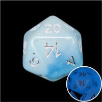 TDSO Duel Icy Rocks Glow in the Dark D20 Dice
