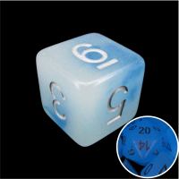 TDSO Duel Icy Rocks Glow in the Dark D6 Dice