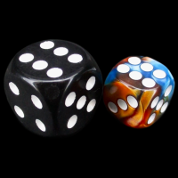 TDSO Duel Red & Teal 12mm D6 Spot Dice