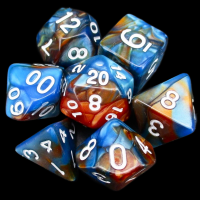 TDSO Duel Red & Teal 7 Dice Polyset