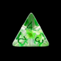 TDSO Encapsulated Flower Green D4 Dice