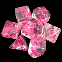 TDSO Encapsulated Flower Pink 7 Dice Polyset