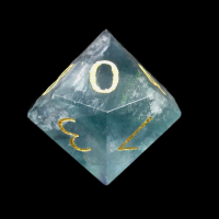 TDSO Fluorite with Engraved Numbers Precious Gem D10 Dice