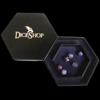 HALF PRICE TDSO Hexagonal Purple Lidded DOUBLE Dice Tray & Storage