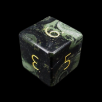 TDSO Jasper Kambaba with Engraved Numbers Precious Gem D6 Dice