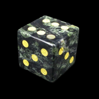 TDSO Jasper Kambaba with Engraved Numbers Precious Gem D6 Spot Dice