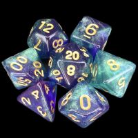 TDSO Photo Reactive Blue & Green 7 Dice Polyset
