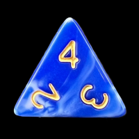 TDSO Marble Blue & White D4 Dice