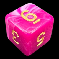 TDSO Duel Raspberry Ripple D6 Dice LIMITED EDITION