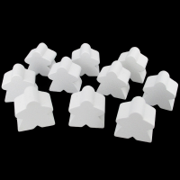 TDSO Wooden Meeple 16mm White x 10