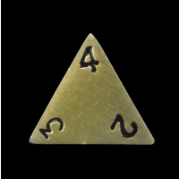CLEARANCE TDSO Metal Antique Gold Finish D4 Dice  - Discontinued 33% Off
