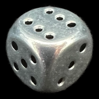 CLEARANCE TDSO Metal Antique Silver Finish 16mm D6 Spot Dice  - Discontinued 33% Off