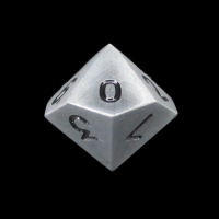 TDSO Metal Antique Silver Finish D10 Dice