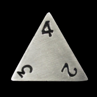 TDSO Metal Antique Silver Finish D4 Dice