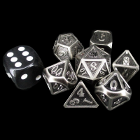 TDSO Metal Fire Forge Antique Silver MINI 12mm 7 Dice Polyset