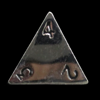 TDSO Metal Polished Silver Finish D4 Dice