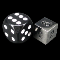 TDSO Metal Polished Silver Finish D6 Dice