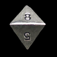 TDSO Metal Polished Silver Finish D8 Dice