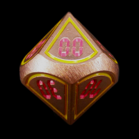 TDSO Metal Tech Copper Yellow & Red Percentile Dice