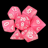 TDSO Moonstone Pink 7 Dice Polyset