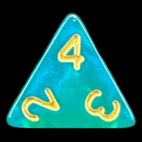 TDSO Moonstone Turquoise D4 Dice