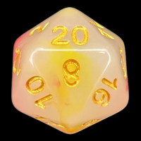 TDSO Opalescence Red & Yellow D20 Dice