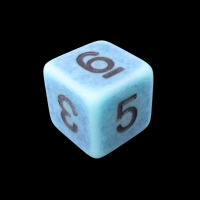 TDSO Opaque Antique Ghostly Turquoise D6 Dice