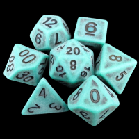 TDSO Opaque Antique Green 7 Dice Polyset