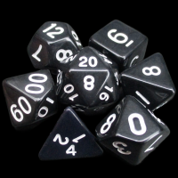 TDSO Opaque Black 7 Dice Polyset