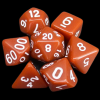 TDSO Opaque Brown 7 Dice Polyset