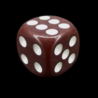 TDSO Opaque Chocolate Brown 16mm D6 Spot Dice