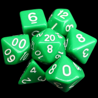 TDSO Opaque Green 7 Dice Polyset