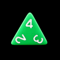 TDSO Opaque Green D4 Dice