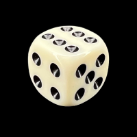 TDSO Opaque Ivory 16mm D6 Spot Dice