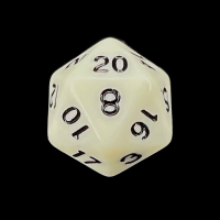 TDSO Opaque Ivory D20 Dice