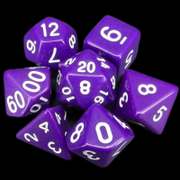 TDSO Opaque Purple 7 Dice Polyset