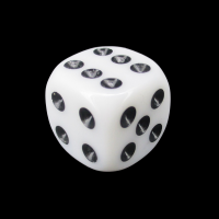 TDSO Opaque White 16mm D6 Spot Dice