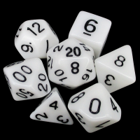 TDSO Opaque White 7 Dice Polyset