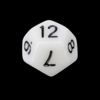 TDSO Opaque White D12 Dice