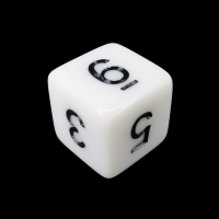 TDSO Opaque White D6 Dice
