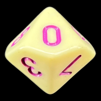 TDSO Pastel Opaque Yellow & Purple D10 Dice