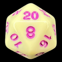TDSO Pastel Opaque Yellow & Purple D20 Dice