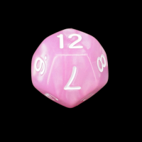 TDSO Pearl Pink & White D12 Dice